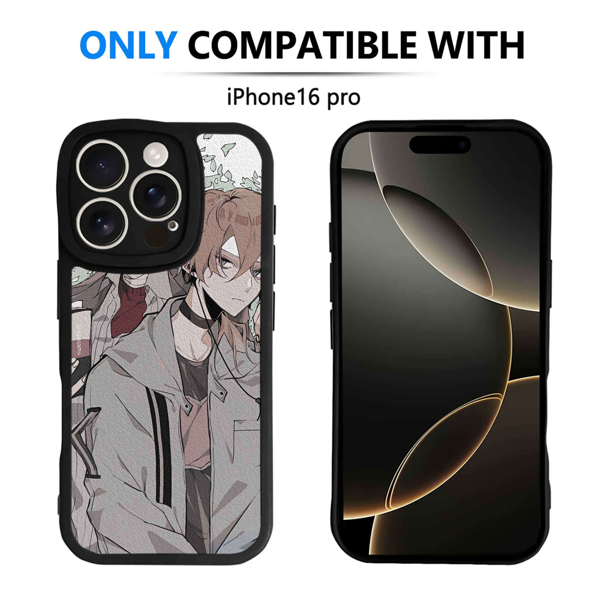 （画像用） 文豪ストレイドッグス Bungo Stray Dogs 【iPhone 16シリーズ対応】シリコンスマホケース（レザー調） 材質：シリコン